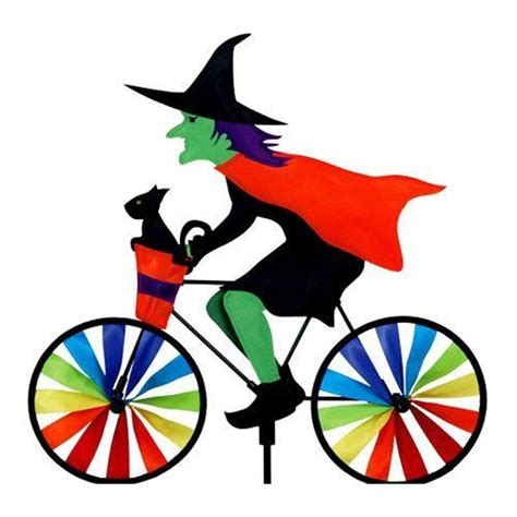 Sinister witch on a bike